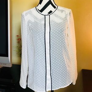 Qmack White Chiffon Top